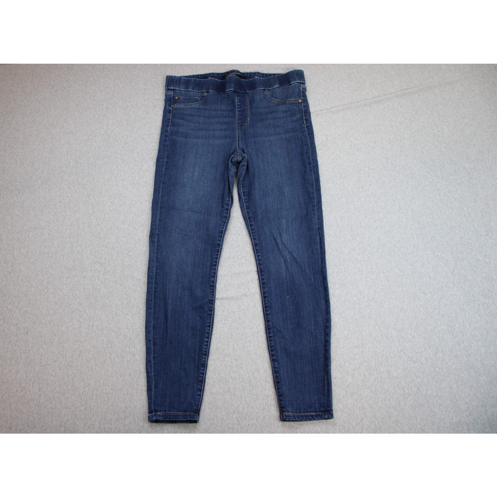 Liverpool Jeans Women 14 / 32 Blue Denim Cotton Casual Dark Wash Pull-On Skinny